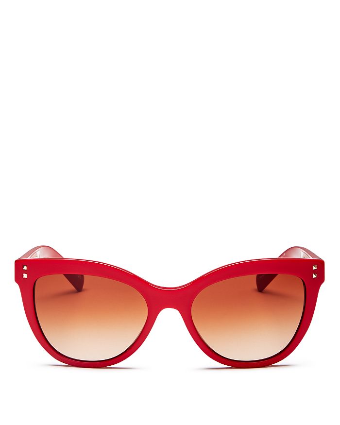Valentino Women's Cat Eye Sunglasses, 54mm In Red/gradient Brown