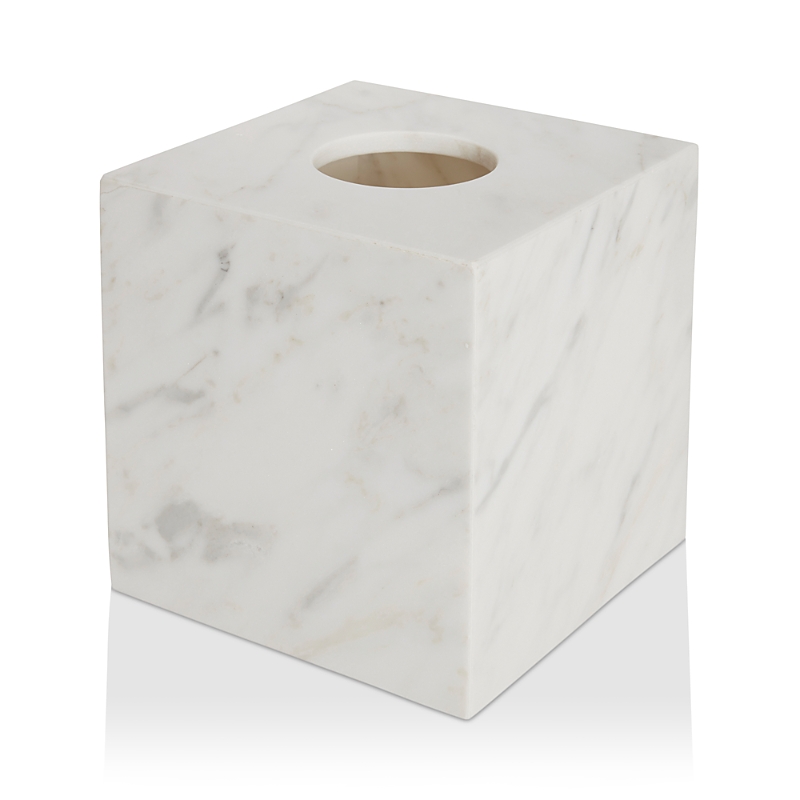 Kassatex Marmol Tissue Holder In White Marble