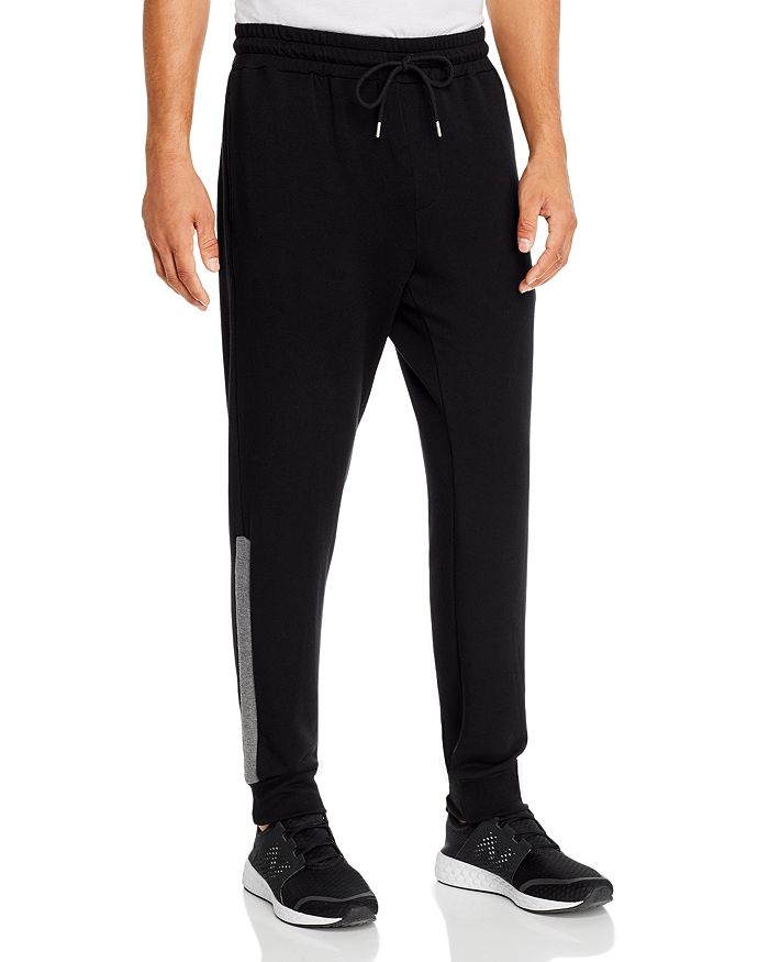 Velvet By Graham & Spencer Luxe Fleece Slim Fit Jogger Pants In Black