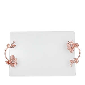 Olivia Riegel Botanica Glass Tray In Rose