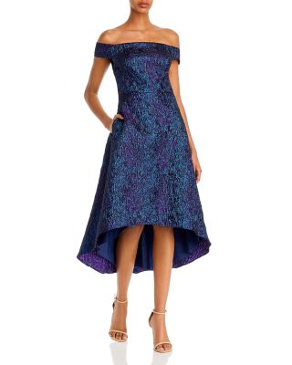 aidan mattox jacquard dress