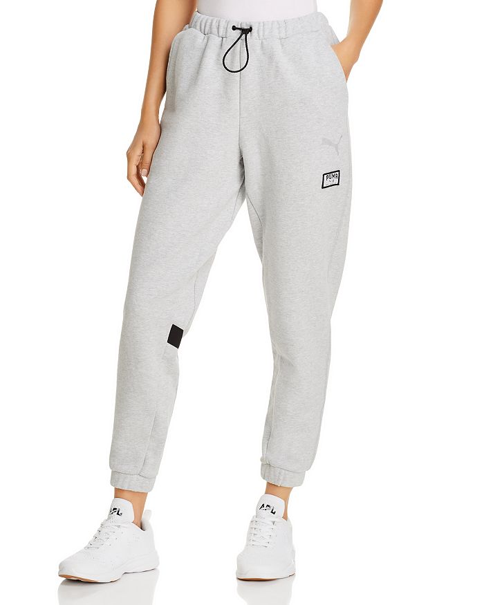 Puma X Adriana Lima Drawcord Sweatpants In Grey