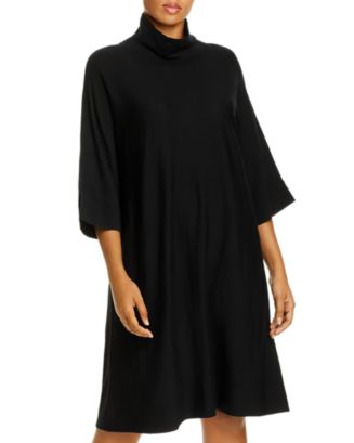 Eileen Fisher Plus Merino Wool Mock Neck Dress | Bloomingdale's