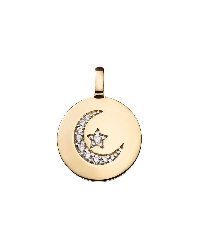 CHARMBAR REVERSIBLE CRESCENT MOON CHARM IN STERLING SILVER OR 14K GOLD-PLATED STERLING SILVER,SP006996MXA01