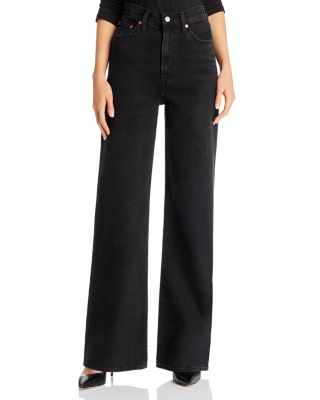 Ribcage Wide-Leg Jeans in Black Book 