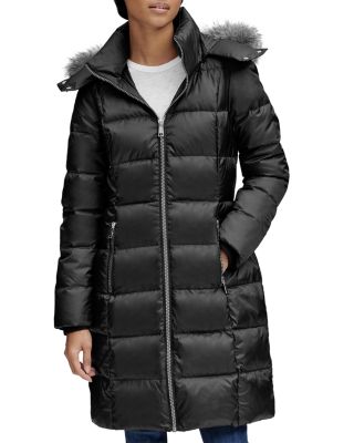 fox fur trim puffer coat