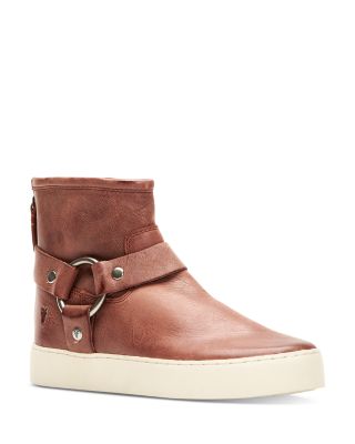 Frye Women s Lena Harness Leather Sneaker Booties Bloomingdale s