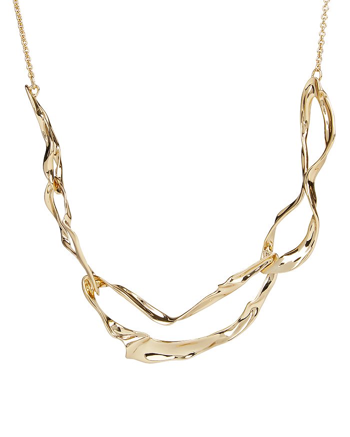 ALEXIS BITTAR WAVED LINK NECKLACE, 16,AB94N004