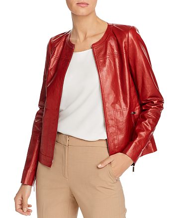 Lafayette 148 New York Juno Leather Jacket Bloomingdale S