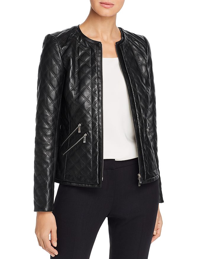 LAFAYETTE 148 TANNER QUILTED LEATHER JACKET,MJBW2E-L459