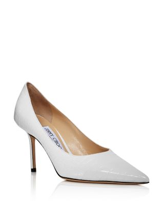 designer white pumps womens