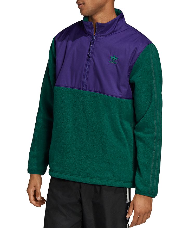 adidas Originals Color-Block Mixed-Media Hooded Sweatshirt | Bloomingdale's