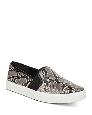 Vince Blair 5 Flat Slip-on Sneakers In Taupe Snake