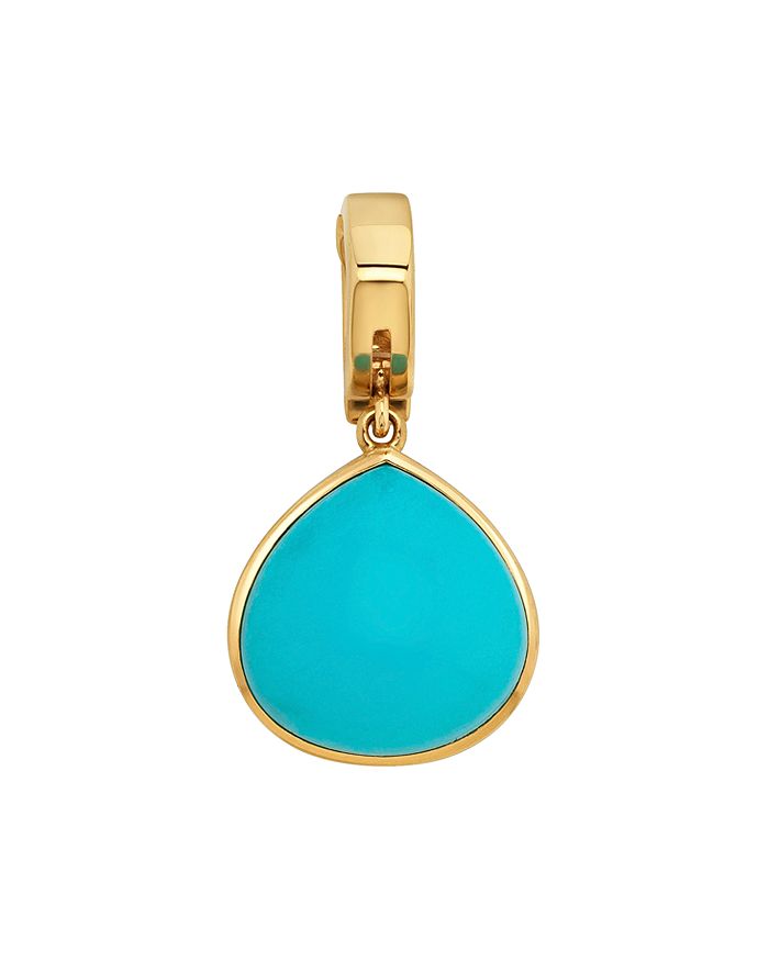 Marina B 18k Yellow Gold Trisolina Turquoise Pendant In Blue/gold