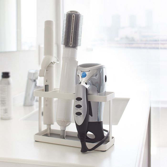 Shop Yamazaki Tower Hair Care Appliance Holder In White