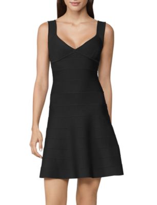 Herve Leger Icon Banded A Line Dress Bloomingdale s