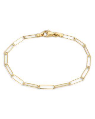 Zoe Lev - 14K Yellow Gold Paper Clip Chain Bracelet