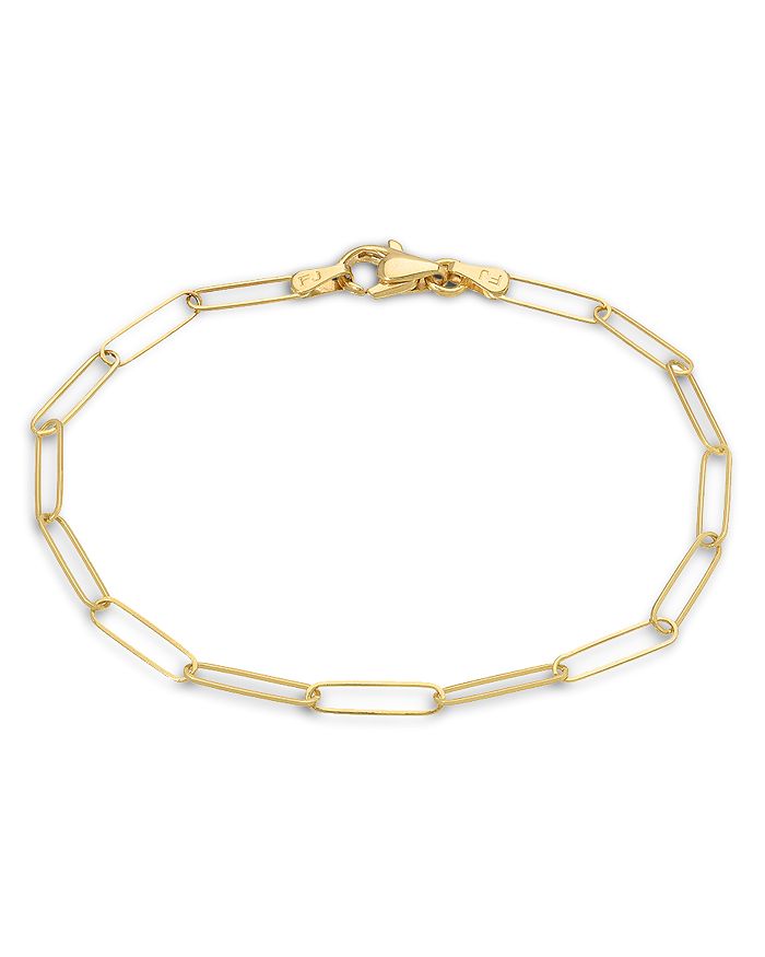 Zoe Lev 14K Yellow Gold Paper Clip Chain Bracelet | Bloomingdale's