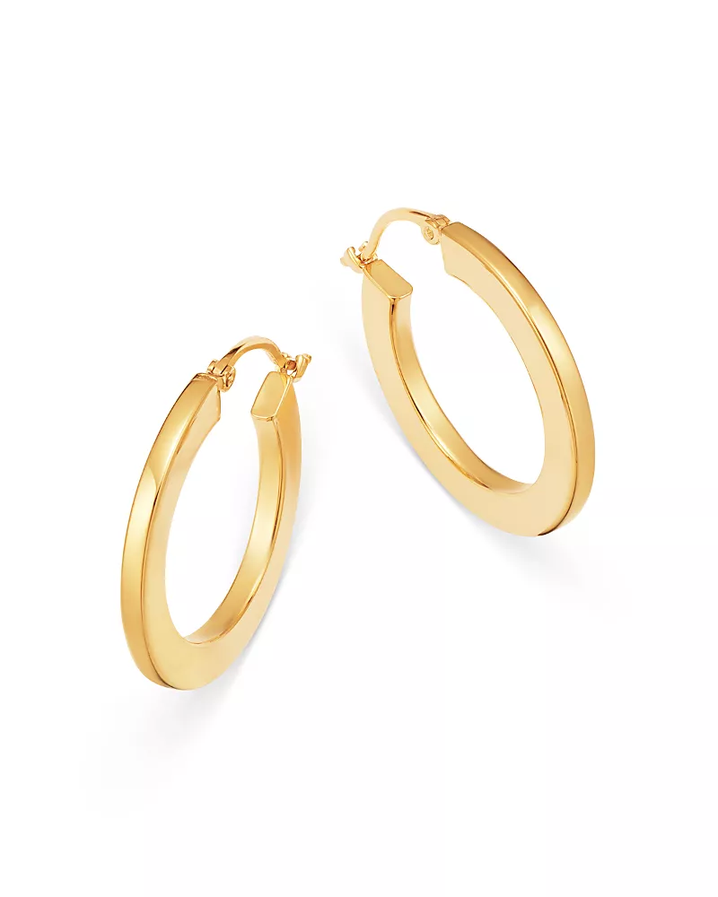 Moon & Meadow Hoop Earrings in 14K Yellow Gold - Exclusive