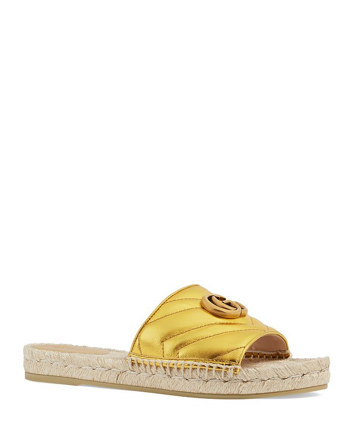 Gucci women's leather espadrille sandals outlet