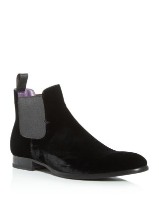 black velvet chelsea boots