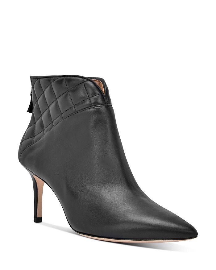 Joan Oloff Women's Daron High-heel Booties In Black Nappa Leather