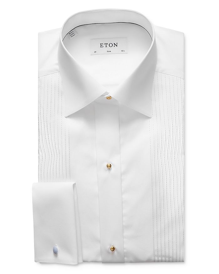 Eton Lurex® Metallic Pleat Contemporary Fit Tuxedo Shirt Bloomingdale's