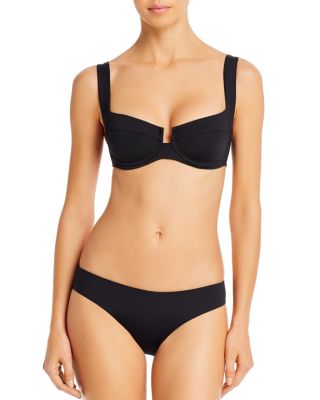 l space black bikini top