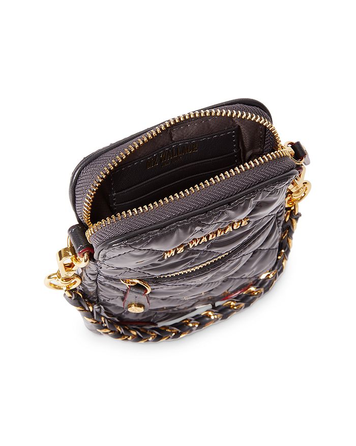 Mz Wallace Micro Crosby Crossbody In Magnet Lacquer/gold ...