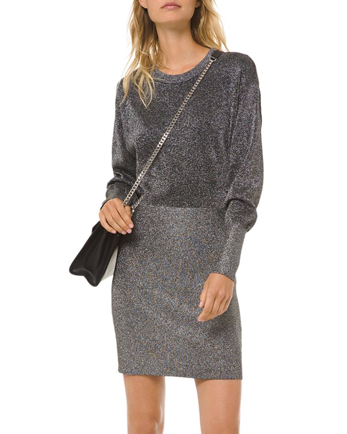 Michael kors cheap knotted metallic dress