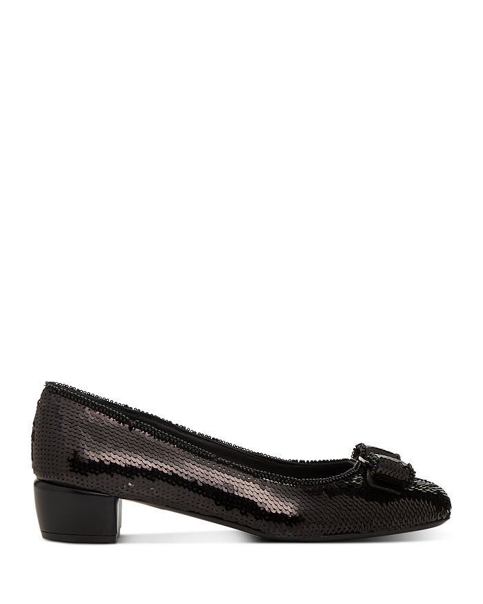 Salvatore Ferragamo Women s Vara Sequin Low Heel Pumps Bloomingdale s