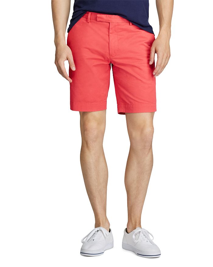 Polo Ralph Lauren Stretch Slim Fit Twill Shorts In Spring Red