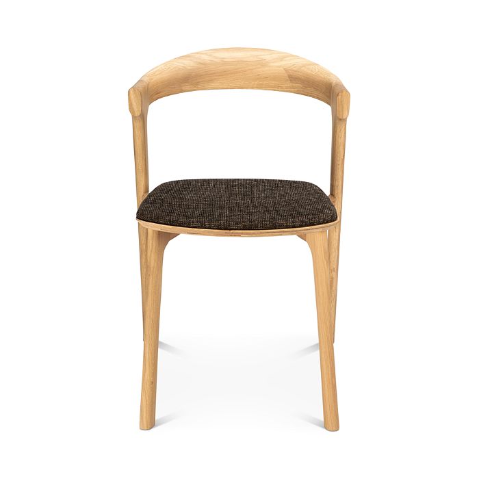 Shop Ethnicraft Oak Bok Fabric Dining Chair In Dark Brown