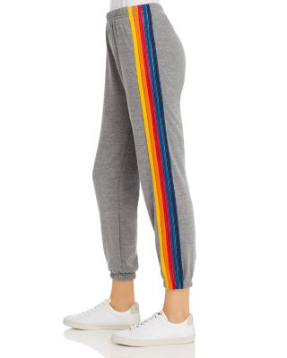 Rainbow-Stripe Sweatpants