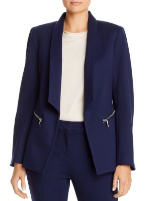 zip detail blazer
