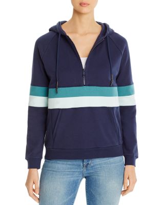 striped zip hoodie