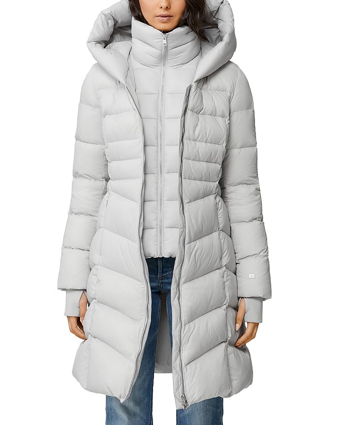 Soia & Kyo Roux Down Puffer Coat In Silver