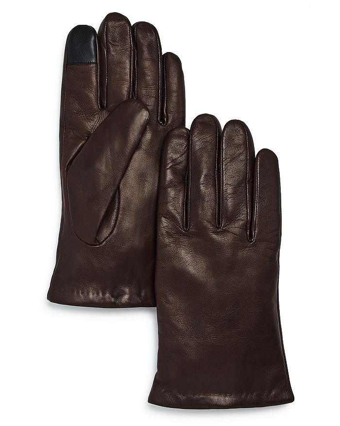 Frye Classic Leather Gloves In Mahogany