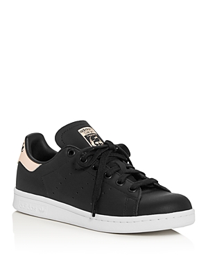 Adidas Originals Women's Stan Smith Lace Up Sneakers In Black/ice
