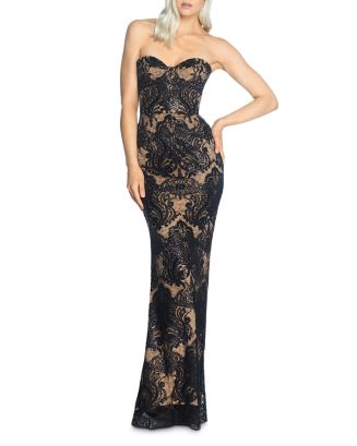 Dress the Population Nicolette Strapless Lace Mermaid Gown | Bloomingdale's
