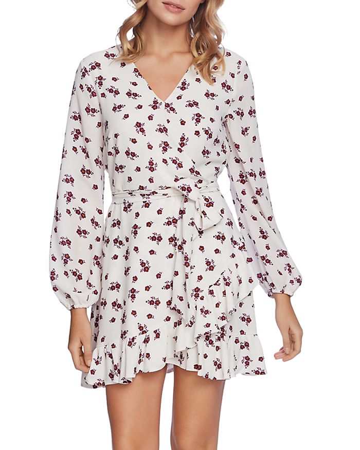 1.STATE Floral WrapFront Dress Bloomingdale's