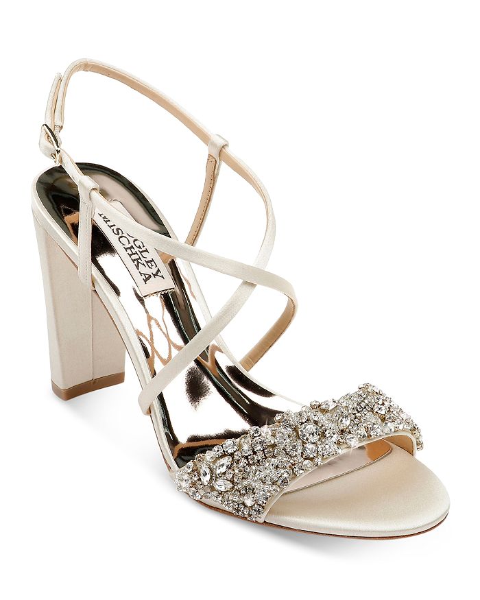 Badgley Mischka Women's Carolyn Crystal Embellished High-Heel Sandals ...