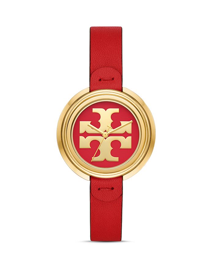 TORY BURCH THE MILLER LEATHER STRAP WATCH, 36MM,TBW6202