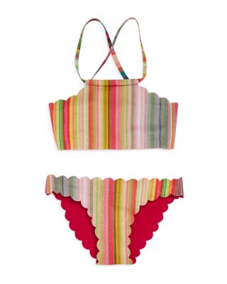 scalloped two piece swimsuit
