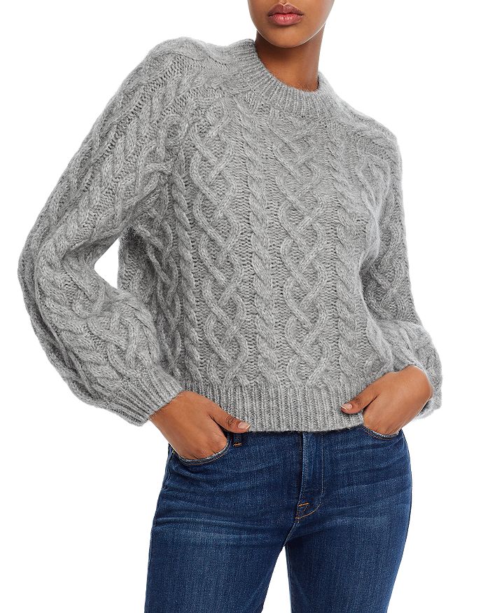 Anine Bing Aime Cable Sweater | Bloomingdale's