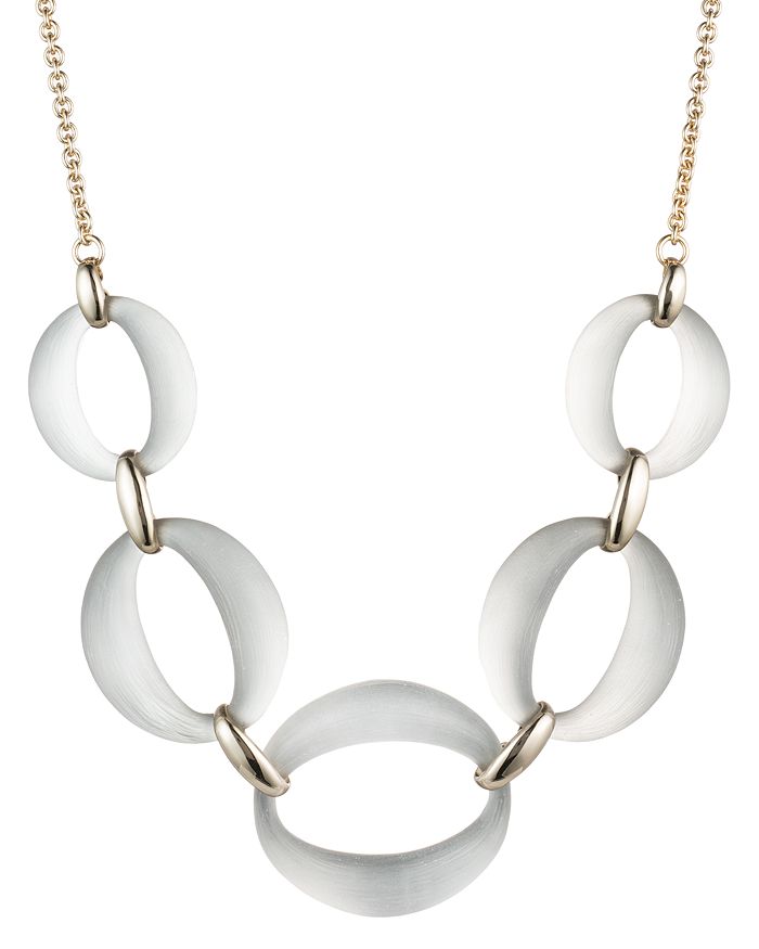 ALEXIS BITTAR LUCITE LARGE LINK NECKLACE, 16-19,AB00N118010