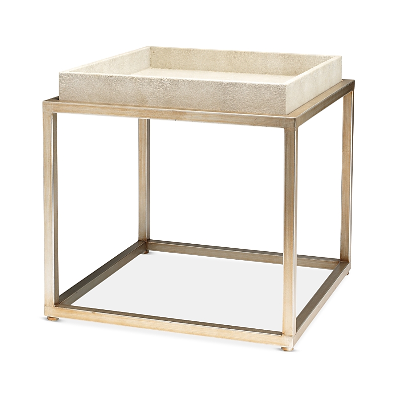 Jamie Young Jax Faux Shagreen Side Table In Natural