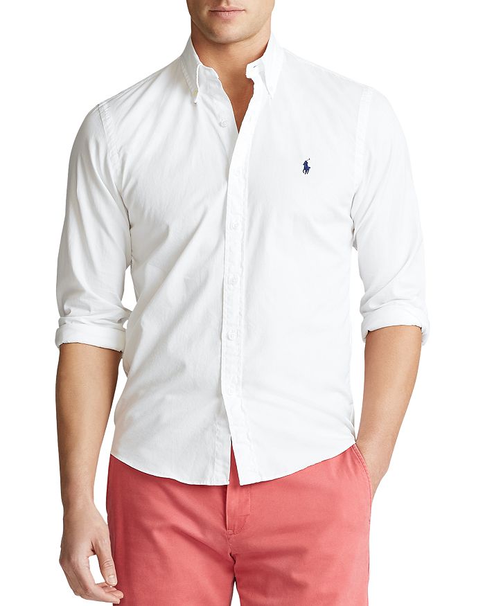 Polo Ralph Lauren Slim Fit Twill Button-down Oxford Shirt In White