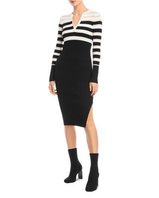 knit midi dress with sleeves