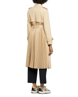 Vino Pleated Trench Coat